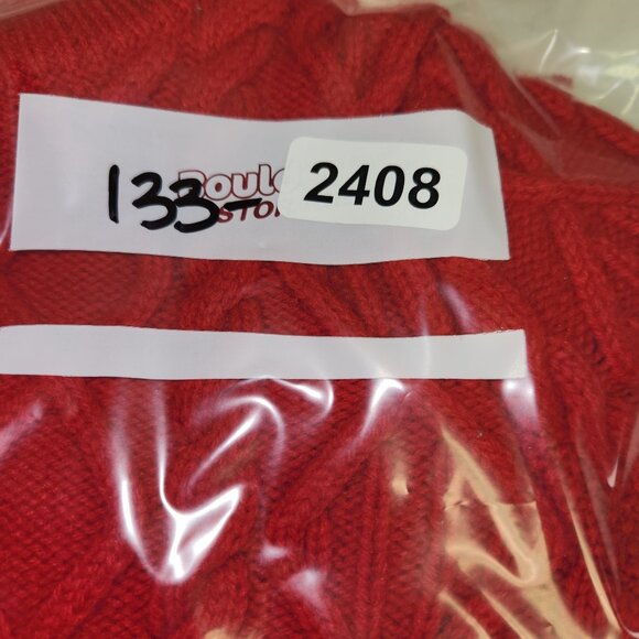 Mini Boden Red Cable Knit Wool Blend Sweater 6-7Y Kids Pullover Warm Winter Jump - Picture 5 of 5